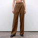 Color-Brown Casual Card High Waist Loose Slimming Trousers Summer Straight Pants-Fancey Boutique