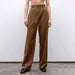 Color-Brown-Brown Casual Card High Waist Loose Slimming Trousers Summer Straight Pants-Fancey Boutique