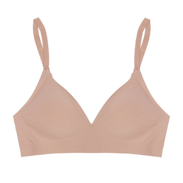 Color-Pink-bralette New Glue Underwear Women Seamless Wireless Soft Comfortable Bra-Fancey Boutique