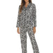 Color-hei zebra-Home Wear Suit Pajamas Women Satin Cardigan Long Sleeve Long Sleeve Autumn-Fancey Boutique
