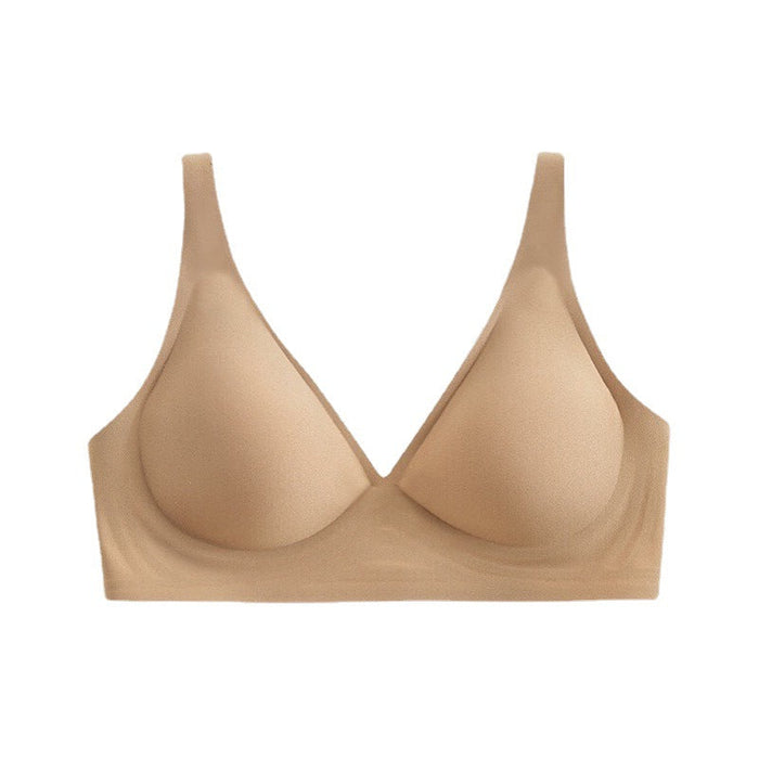 Color-bralette Seamless Nude Feel Underwear 3D Wireless Soft Support Thin Small Breast Push up Comfort Jelly Bra Bra-Fancey Boutique