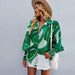 Color-Green-Office Women Shirt Winter Long-Sleeved Top-Fancey Boutique