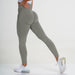 Color-Gray Green-Seamless Small Crescent Breathable Quick-drying Fitness Pants Women High Waist Peach Hip Tight Stretch Hip Lift Yoga Pants-Fancey Boutique