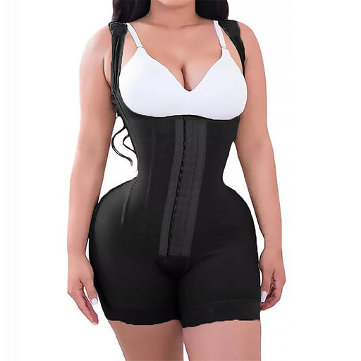 Color-Black-Shaping Slimming Clothes Row Buckle Corset One Piece Waist Girdling Belly Contraction Open Women Jumpsuit Women-Fancey Boutique