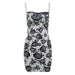 Color-Gray-Fall Women Clothing Backless Strap Slim Fit Vintage Printed Sheath Dress-Fancey Boutique