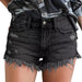 Color-Supply Ripped Tassel Denim Shorts Women-Fancey Boutique