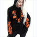 Color-Arrival Halloween Women Top Wansheng Pumpkin Head Printed Hoodie Women-Fancey Boutique