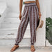 Color-Trousers Summer National Smocking High Waist Print Pants-Fancey Boutique