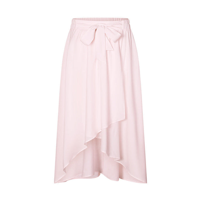 Color-Thin Pink-Luxtre Pleated Horse Face Skirt Skirt Fashionable Outer Wear Anti Exposure Water Cooling Exercise Skirt Summer-Fancey Boutique