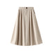 Color-Skirt Women Autumn High Waist A line Skirt Long Skirt Slimming Large Hem Umbrella Skirt Drape Skirt-Fancey Boutique