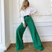 Color-Spring Autumn Office Work Pant Women Casual High Waist Figure Flattering Straight Leg Pants-Fancey Boutique