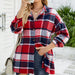 Color-Women Clothing High Profile Figure Autumn Winter Long Sleeved Plaid Shirt Mid Length Woolen Coat-Fancey Boutique