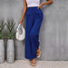 Color-Autumn Pants Slim Fit Slimming Blue Wide Leg Pants-Fancey Boutique