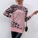 Color-Women Clothing Autumn Winter Turtleneck Leopard Sweater Women Dress Sweater-Fancey Boutique