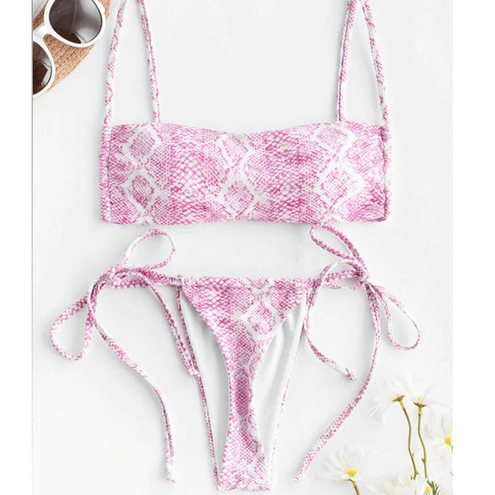 Color-Figure 1-Swimsuit Flat Chest Split Printed Bikini-Fancey Boutique