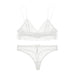 Color-White-Varsbaby Girl Underwear Women Sexy Lace French Wireless Bra Girl Bra T Back Suit-Fancey Boutique