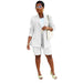 Color-White-Women Clothing Suit Shorts Jacket Two-Piece Set Spring Summer Office-Fancey Boutique