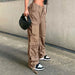 Color-Self Built Station Autumn Winter Women Street Hip Hop Low Waist Tooling Denim Pants Casual Pants-Fancey Boutique