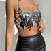 Color-Silver-Nightclub Sexy Sequ Backless Chain Women Vest-Fancey Boutique