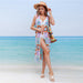 Color-Sanya Beach Vacation Knitted Blouse Beach Bikini Long Knitted Cardigan Coat-Fancey Boutique