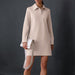 Color-Autumn Winter Polo Collar Dress Basic Khaki Long Sleeve Slim Fit Hip Wrapped Short Dress-Fancey Boutique