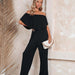 Color-Spring Summer Women Clothing Off Shoulder Elegant Shoulder Baring Jumpsuit-Fancey Boutique