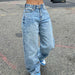 Color-Light Blue-Slim Fit Jeans Women-Fancey Boutique