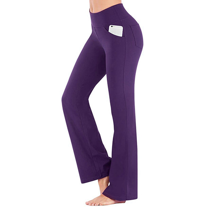 Color-Wide Leg Pants High Waist Casual Girls Yoga Pants Plus Size-Fancey Boutique