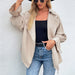 Color-Coat Trench Coat Casual Top Autumn Winter Solid Color-Fancey Boutique