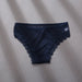 Color-Navy Blue-Women Brazilian Panties Mesh Lace Stitching Sexy Girls Briefs Hollow Out Cutout T-Back-Fancey Boutique