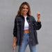 Color-Black-Arrival Multicolor MidLength Ripped Loose Denim Jacket Women Jacket Women-Fancey Boutique