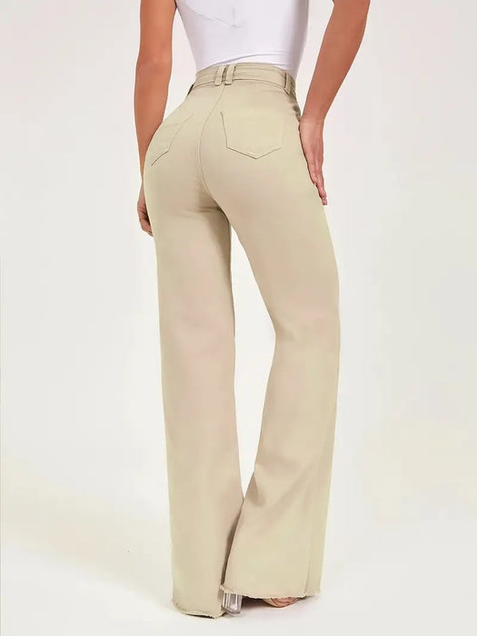 Color-Jeans Women Pants Fitted Boot Cut Jeans Women Trousers-Fancey Boutique
