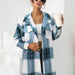 Color-Autumn Winter Women Clothing Plaid Long Collared Long Sleeve Coat-Fancey Boutique