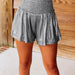 Color-Casual Sports Women Shorts Loose Elastic Waist Drape Flash Pants-Fancey Boutique