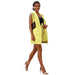 Color-Yellow-Summer Autumn Solid Color Sleeveless Collared Women Small Casual Shorts Vest-Fancey Boutique