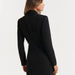 Color-Slim Solid Color Casual Double Breasted Mid-Length Blazer Coat Dress-Fancey Boutique