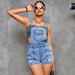 Color-Women Clothing Street Casual Denim Suspender Shorts Women-Fancey Boutique