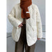 Color-White Duck Down Rhombus Down Jacket Women Lightweight Thin Type Loose Warm Varsity Jacket-Fancey Boutique