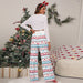 Color-Women Clothing Lace-up Casual Trousers Loose Lace-up Christmas Printed Pants-Fancey Boutique