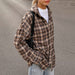 Color-Fall Vintage Retro Plaid Shirt Women Long Design Bottoming Plaid Shirt Loose-Fancey Boutique