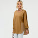 Color-Fall Solid Color Loose Sweater Women Casual Frayed Asymmetric Long Sleeved Top for Women-Fancey Boutique