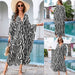 Color-Multi-2-Printed Loose Robe Vacation Maxi Dress Women Beach Jacket Beach Cover Up-Fancey Boutique