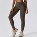 Color-Coke Tea Coffee Color-Nude Feel Hip Raise Yoga Pants Women Abdominal Shaping High Waist Fitness Pants Outdoor Running Sports Leggings-Fancey Boutique