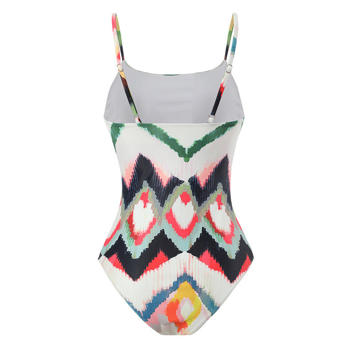 Color-Two Piece Beach Swimsuit Suit Gradient Tie Dye Sheath Dress Swimsuit-Fancey Boutique