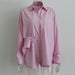 Color-Pink-Women Clothing Summer Beach Sportswear Shorts Set Striped Shirt Top Shorts Set Two Piece Set-Fancey Boutique