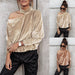Color-Autumn Winter Elegant Shoulder Baring Gold Velvet Solid Color Hoodie Women Clothing-Fancey Boutique