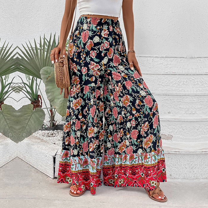 Color-Summer Women Clothing Big Horn Wide Leg Pants-Fancey Boutique