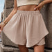 Color-Summer High Waist Solid Color Layered Women Shorts-Fancey Boutique