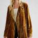 Color-Gold Velvet Jacket Split Blazer Women Clothing Top-Fancey Boutique