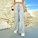 Color-Autumn Winter Street High Waist Lace Up Wide Leg Pants Casual Trousers-Fancey Boutique